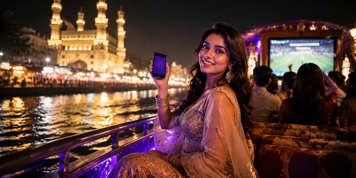 User making mobile payment in Hyderabad for online casino promotion